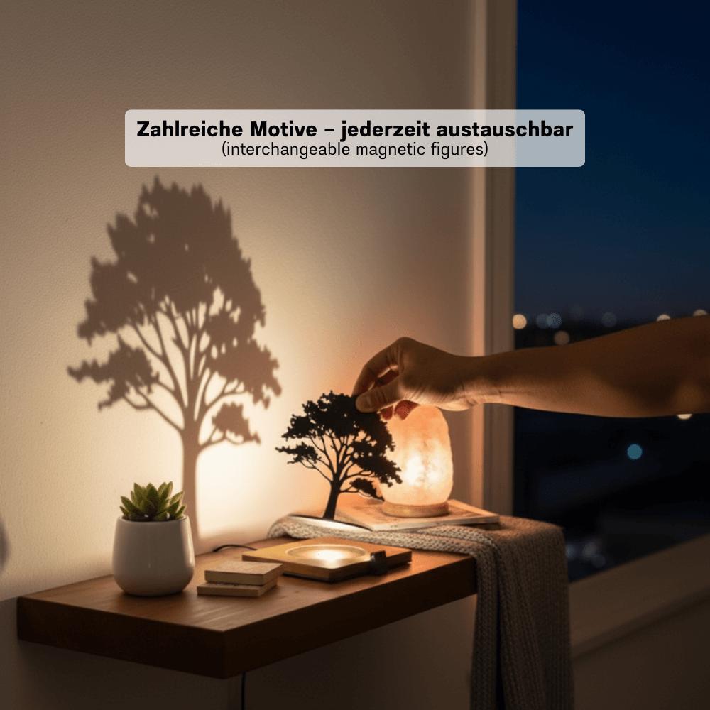 Lumwood Auto | LED Lampe aus Holz mit Schatteneffekt | Handgemacht | Deko mit Licht | Nachtlicht | Wechselbare Figur Bild 3