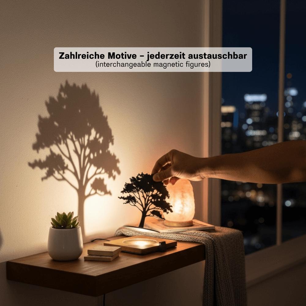 Lumwood – LED Lampe mit Frauen Silhouette | Handgemacht | Deko mit Licht | Nachtlicht | Wechselbare Figur Bild 3