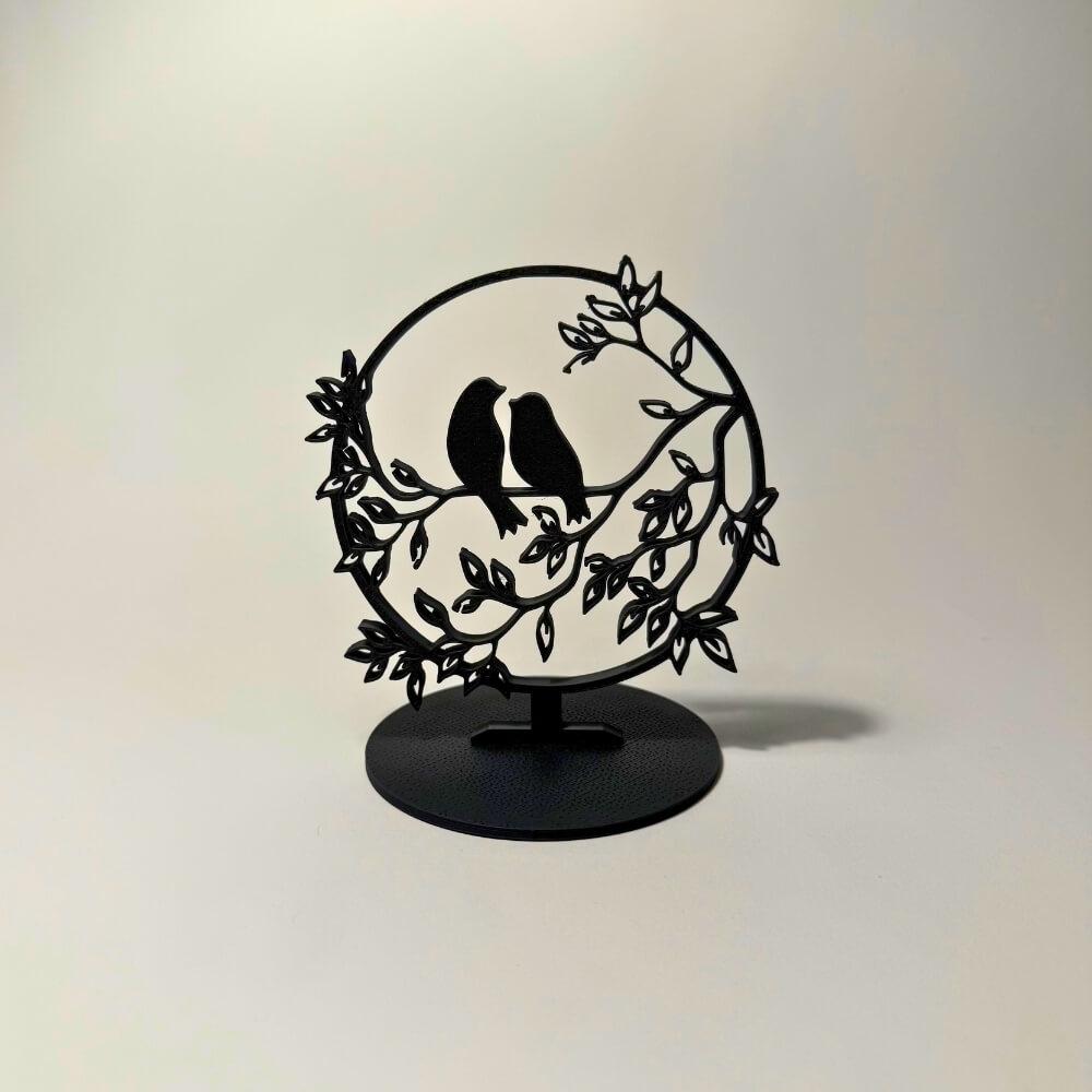 Lumwood Vogel |  LED Lampe aus Holz mit Schatteneffekt | Handgemacht | Deko mit Licht | Nachtlicht | Wechselbare Figur Bild 8