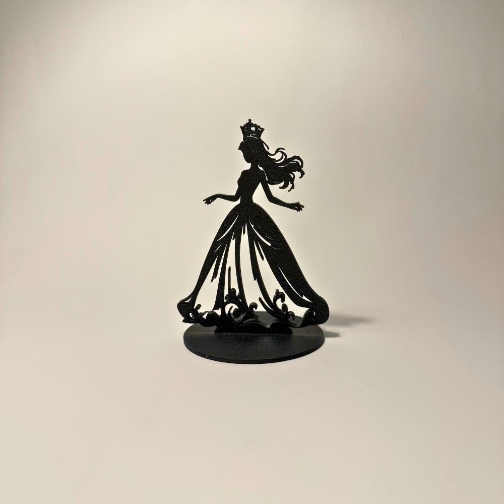 Lumwood Prinzessin | LED Lampe aus Holz mit Schatteneffekt | Handgemacht | Deko mit Licht | Nachtlicht | Wechselbare Figur Bild 8