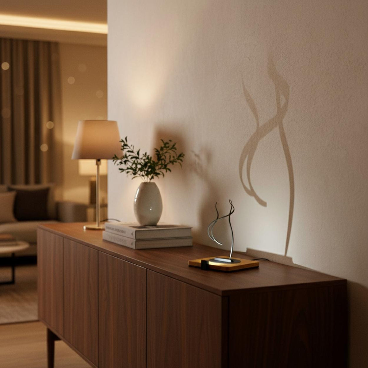 Lumwood – LED Lampe mit Körper Silhouette | Handgemacht | Deko mit Licht | Nachtlicht | Wechselbare Figur Bild 1