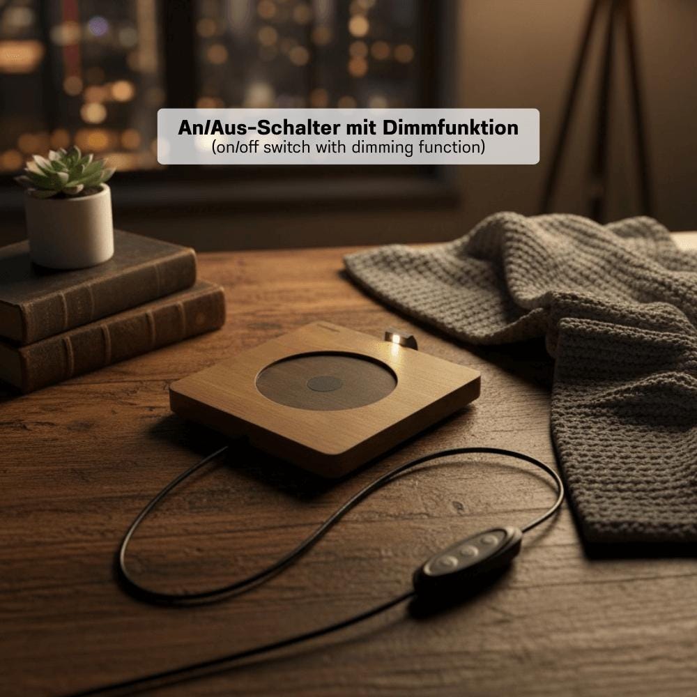 Lumwood – LED Lampe mit Frauen Silhouette | Handgemacht | Deko mit Licht | Nachtlicht | Wechselbare Figur Bild 5